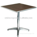Aluminum wooden round dining table